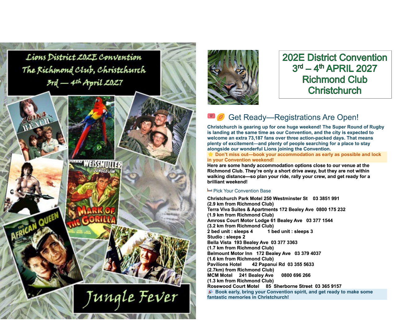 STOP PRESS: Registration form coming soon, not as shown.