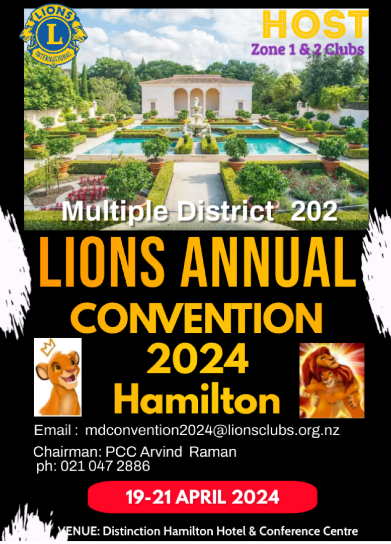 MD 202 Convention Lions Clubs New Zealand