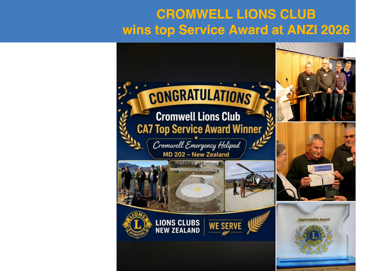 Cromwell Lions Helipad